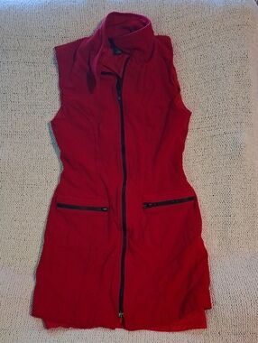 The Limited Vibrant Red Wool Shell Dress Zip Up Vintage